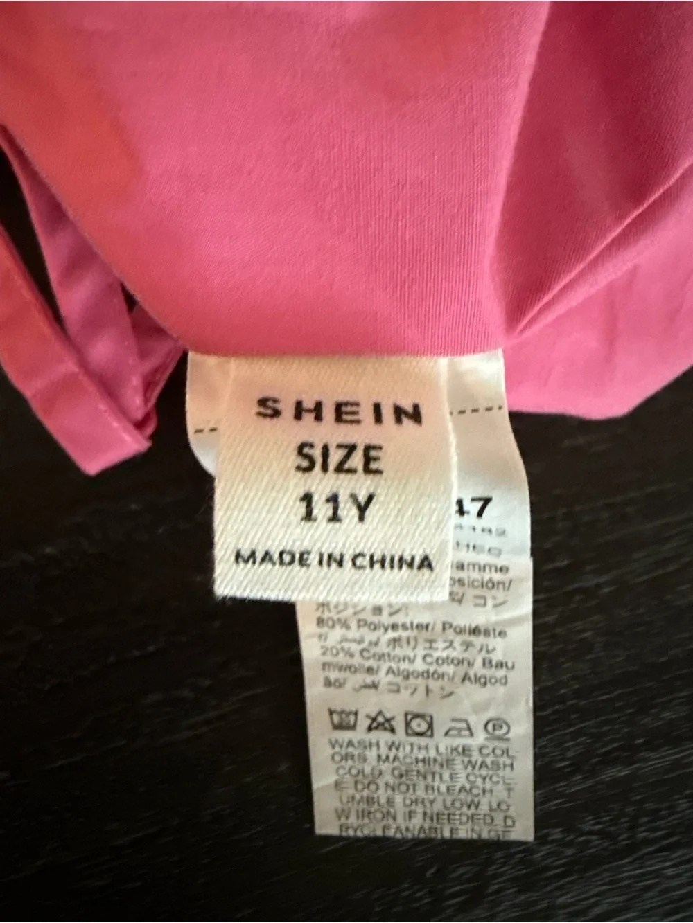 SHEIN Girls 11 Pink 2 Piece Outfit
